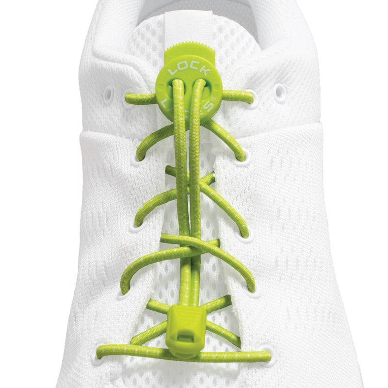 Lock Laces No-Tie Elastic Shoelaces (2-Pack) â€“ One Size Fits All â€“ Original Elastic Lacing Solution for Sneakers, Running & Athletic Shoes (Pink-Green) - Image 3